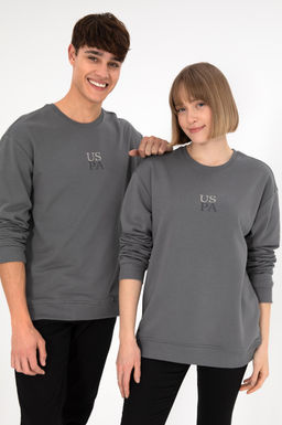 Мужской серый базовый свитшот Неожиданная скидка в корзине