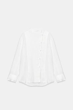 CAMISA ALAMARES LINO 100% ZW COLLECTION / Blanco - Zara фото 5