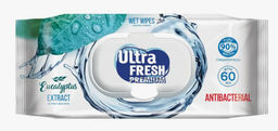 ULTRA FRESH влажн.салфетки (60шт) Premium Antibacterial с хлоргексидином