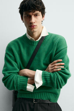 JERSEY 100% LANA / Verde - Zara фото 5