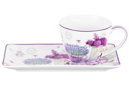 Набор Elan Gallery Лаванда 2 чашки с блюдцами 250 мл New Bone China  фото 4