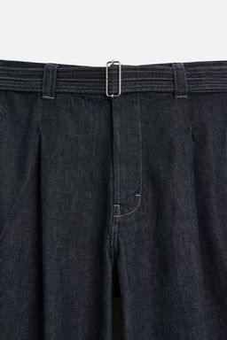 PLEATED JEANS WITH BELT - Zara фото 8