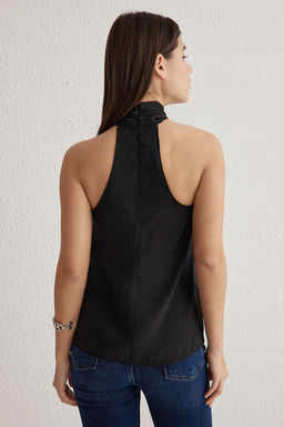 Trendyolmilla Haki Modal Halter Yaka Boyundan Dugumlu Dokuma Bluz TWOSS25BZ00247  фото 14