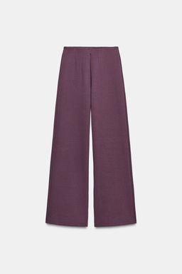 INTERLOCK WIDE-LEG TROUSERS - Zara фото 7