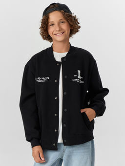 Бомбер для мальчиков черный с принтом legacy unbroken - Mark formelle фото 10