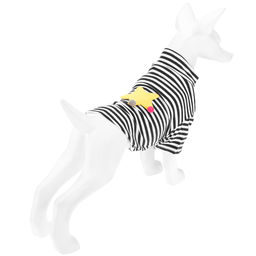 Пэт тойс (Pet toys) Одежда для собаки Тельняшка с принтом, р-р L, длина спинки 30см/обхват груди 44см/обхват шеи 30см, цвет-черно-белый, 100% полиэстер (Китай) - Домашняя мода фото 3
