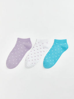 Puantiyeli K?z ?ocuk Patik ?orap 3l?