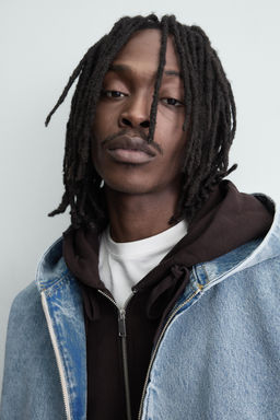 CAZADORA LAVADA CAPUCHA / Azul claro - Zara фото 5