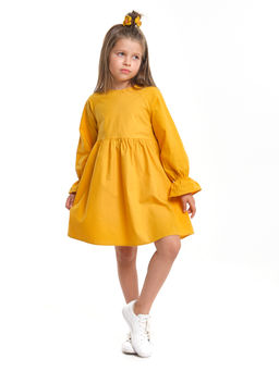 Платье нарядное хлопковое UD 7939 горчичный - Mini maxi фото 7