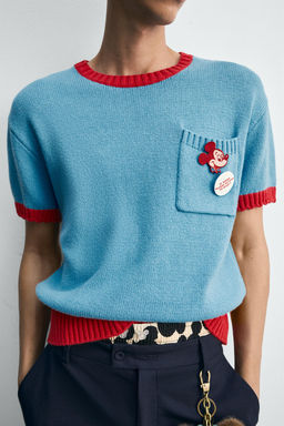 CONTRAST KNIT T-SHIRT HARRY LAMBERT FOR ZARA X DISNEY
