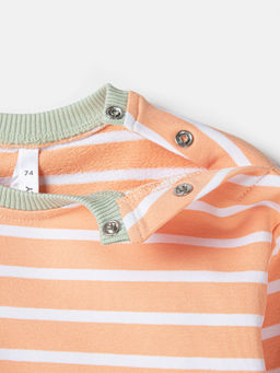 Лонгслив Полоска Коралл 0+ - Bungly фото 3