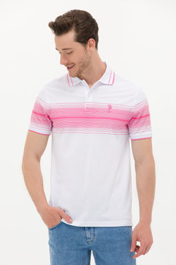 Мужская розовая футболка с воротником-поло - U.s. polo assn фото 15