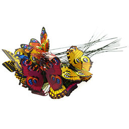 Декор Бабочка 12см на проволке 25см, цвета микс (Китай) - Домашняя мода фото 7