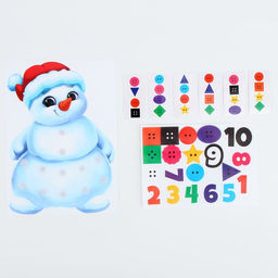 Игра на липучках «Новый год. Учимся считать»