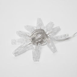 ULD-S0200-010/STB/2AA WARM WHITE IP20 CLIPS Гирлянда светодиодная на батарейках 2AA (не в/к), Прищепки, 2м. 10 светодиодов. Теплый белый свет. Провод прозрачный. TM Uniel.