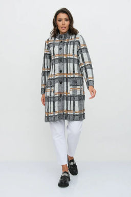 ЗЛАТА Кардиган В 1579/черн-горчич