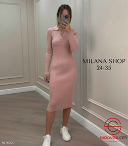 Платье женское поло однотонное