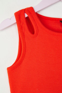 Mercan K?z Cocuk Pamuklu Basic Kolsuz Mini Bayraml?k Orme Elbise TKDSS25EL00061 - Trendyolmilla фото 2