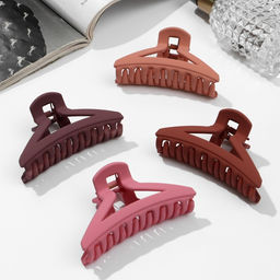 Цена за 12 шт. Крабик для волос «Матовый», углы, 7.5 см, МИКС