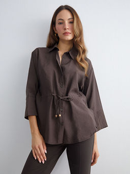 Oversize Modal Kar???ml? Kad?n G?mlek