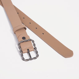 Ремень женский, ширина 3 см, винт, пряжка метал, цвет бежевый - Simaland фото 2