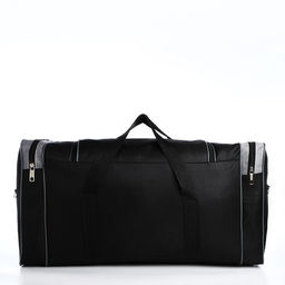 Сумка дорожная, 3 отдела на молниях, наружный карман, длинный ремень, цвет чёрный/серый - Simaland фото 5