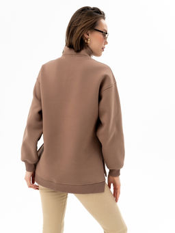 ОЧЕНЬ ТЕПЛЫЙ  футер 3-х нитка с НАЧЕСОМ  Свитшот толстовка джемпер , кофейный - Binita фото 7