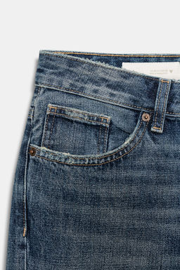 JEANS TRF CROPPED TIRO MEDIO / Marino - Zara фото 7