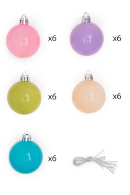 Набор новогодних шаров 5 см (30 шт) SF-8000, микс - Больше подарков фото 5