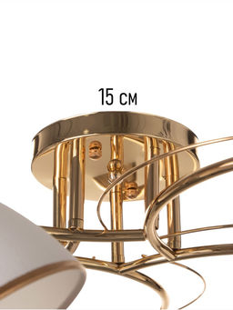 Люстра потолочная BayerLux «Андер», 5хЕ27, 40 Вт, золото, 44×44×24 см