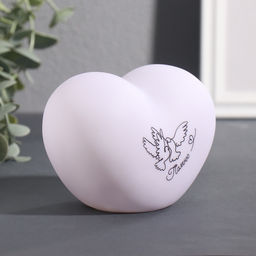 Фигурка светящаяся RISALUX Сердце. Голуби, LED-ночник, 3хLR44, 8?11?7 см