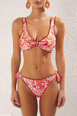 Cicek Desenli Ucgen Bikini Ustu TBESS23BU00256