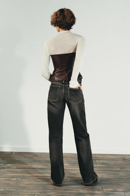 STUDDED FAUX LEATHER BANDEAU TOP - Zara фото 5