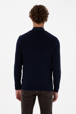 Erkek Slim Fit V Yaka Lacivert Basic Triko Kazak - U.s. polo assn фото 5
