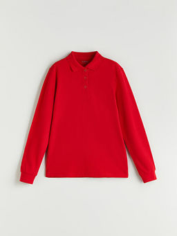 Polo Yaka Uzun Kollu K?z ?ocuk Ti??rt