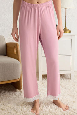 Trendyolmilla Pembe Dantel ve Kurdele/Fiyonk Detayl? Ip Ask?l? Orme Pijama Tak?m? THMSS25PT00152  фото 6