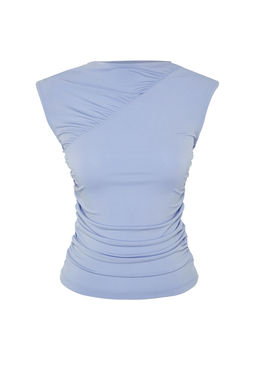 Mavi Fitted/Vucuda Oturan Buzgulu Esnek Orme Bluz TWOSS24BZ00493 - Trendyolmilla фото 7