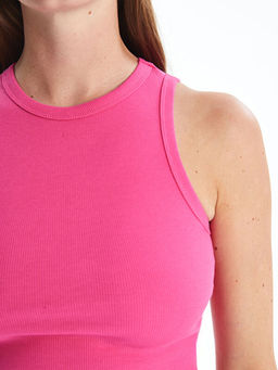 Bisiklet Yaka Dokulu Kad?n Crop