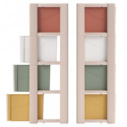 Комод "Колорит" цветной 4-х секцион. М7838