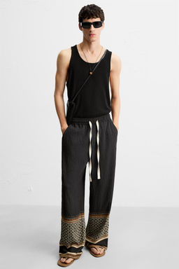 RELAXED FIT COLOUR BLOCK TROUSERS - Zara фото 6