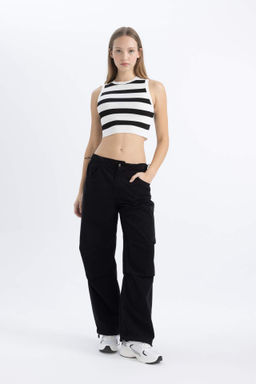 Coool Beli Pacas? Lastikli Parasut Gabardin Pantolon - Defacto фото 2
