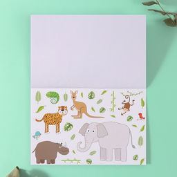 Наклейки в книжке «Животные», 5 фонов, 20.7×14.2 см