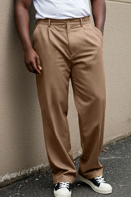 TRENDYOL MAN Buyuk Beden Siyah Bol Wideleg Kumas Pantolon TMNAW25AR00000