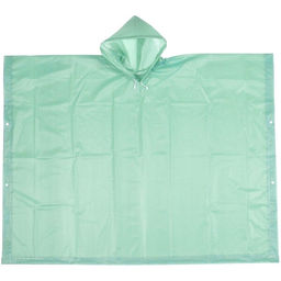 Цена за 2 шт. Дождевик-пончо "Ультим" с капюшоном, на кнопках 120 Мкрн 95см зеленый ДоброСад