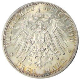 3 марки 1910 года A Германия (Саксен-Веймар-Aйзенах)  Свадьба Вильгельма и Феодоры