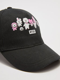 BT21 Lisansl? Bask?l? K?z ?ocuk Kep ?apka - Waikiki фото 2