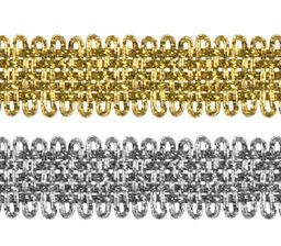 Gamma MTR-04 тесьма декоративная 19 мм 22.5 м  0.5 м под золото  фото 3