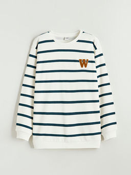 ?izgili Erkek ?ocuk Kal?n Sweatshirt