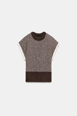 CABLE KNIT WAISTCOAT TOP - Zara фото 2