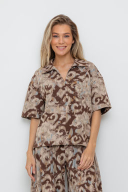 VERY NEAT _ ЕВТ 3233/кофе,этно фуфайка жен